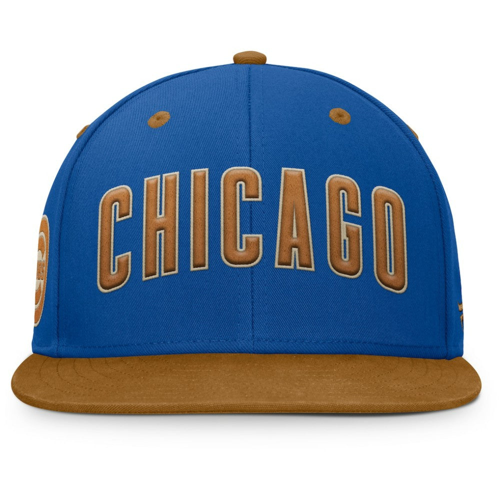 Chicago Cubs Splinter Fitted Hat Royal/Tan