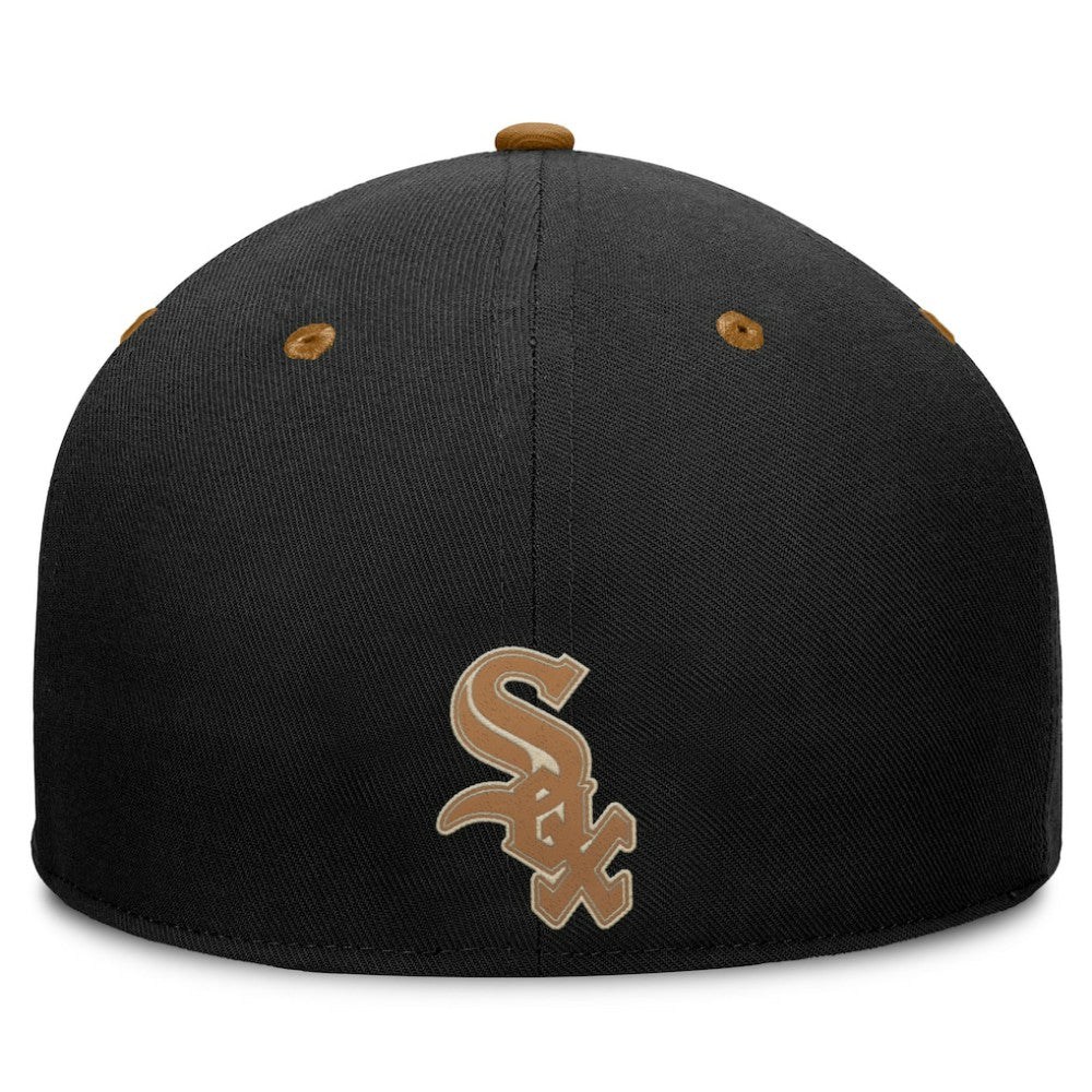 Chicago White Sox Splinter Fitted Hat Black/Brown
