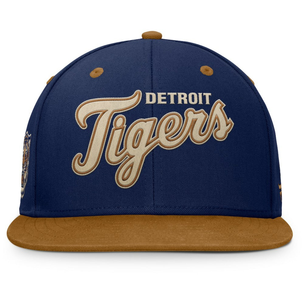 Detroit Tigers Splinter Fitted Hat Navy/Tan