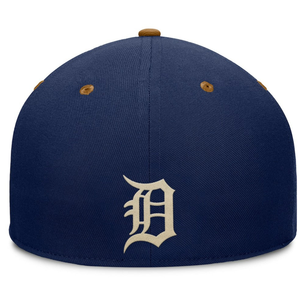 Detroit Tigers Splinter Fitted Hat Navy/Tan