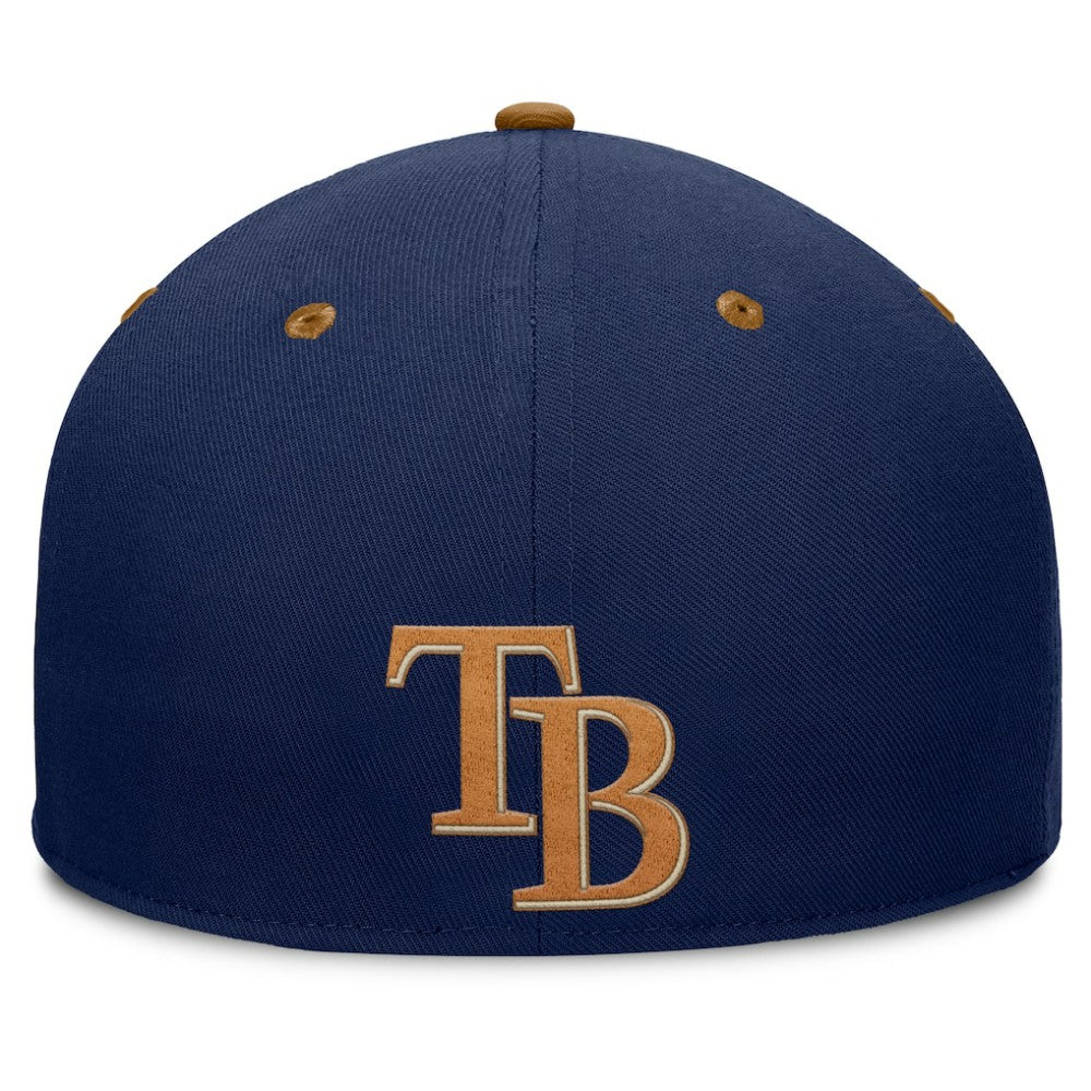Tampa Bay Rays Splinter Fitted Hat Navy/Tan