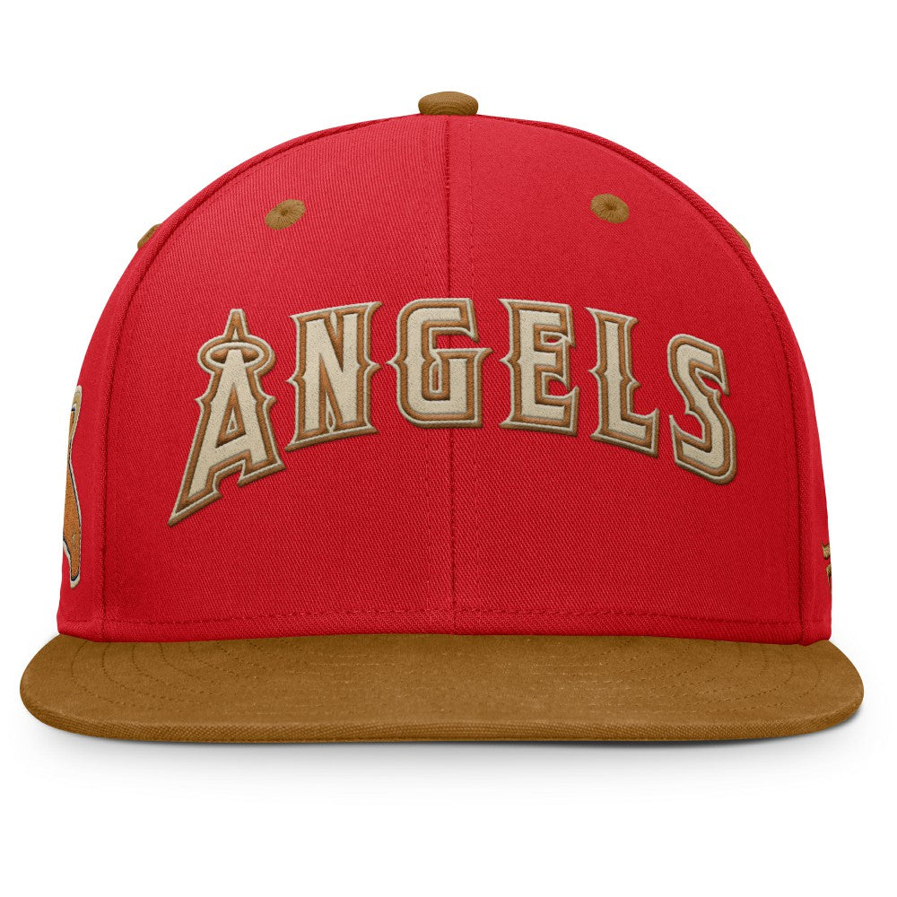 Los Angeles Angels Splinter Fitted Hat Red/Tan