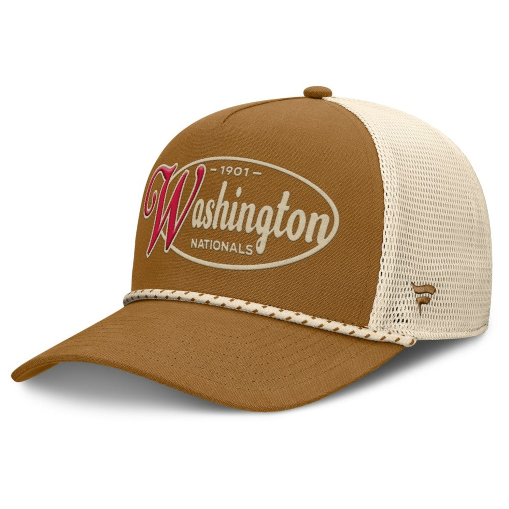 Washington Nationals A-Frame Trucker Adjustable Hat Brown