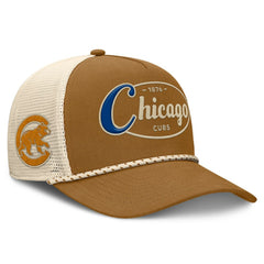 Chicago Cubs A-Frame Trucker Adjustable Hat Brown