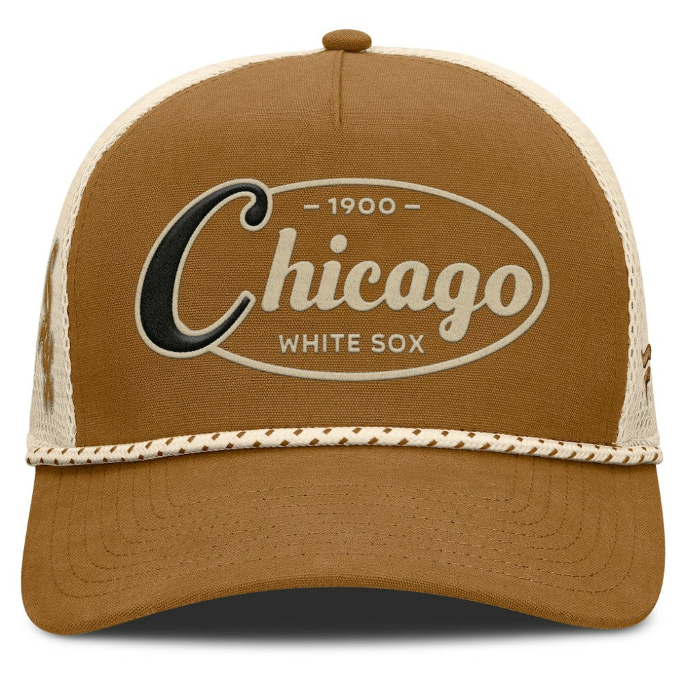 Chicago White Sox A-Frame Trucker Adjustable Hat Brown