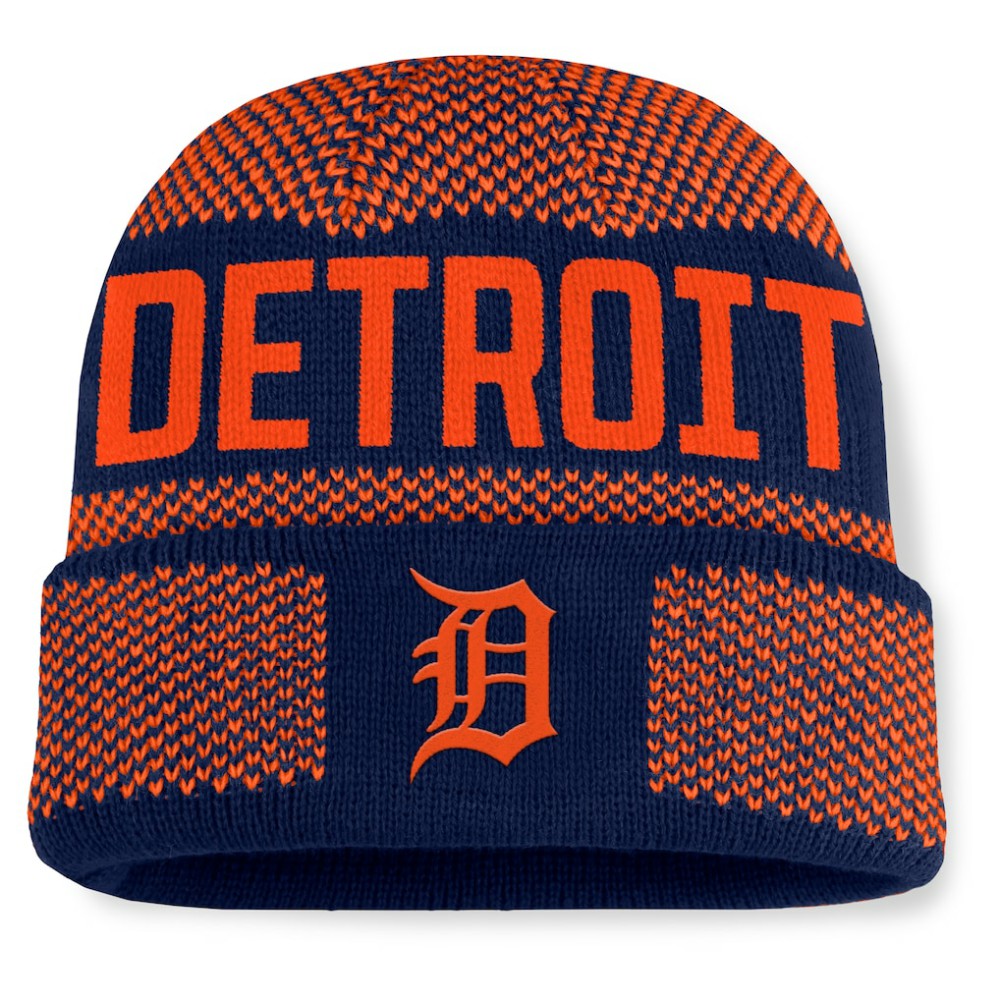 Detroit Tigers Rotation Cuffed Knit Hat Navy
