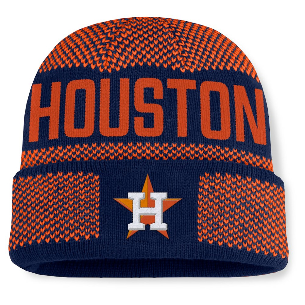Houston Astros Rotation Cuffed Knit Hat Navy