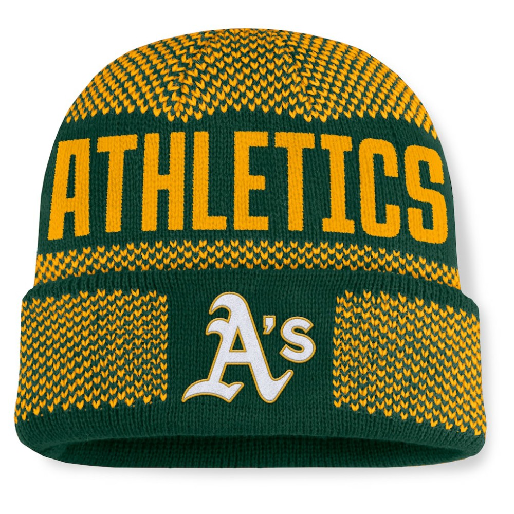 Athletics Rotation Cuffed Knit Hat Green