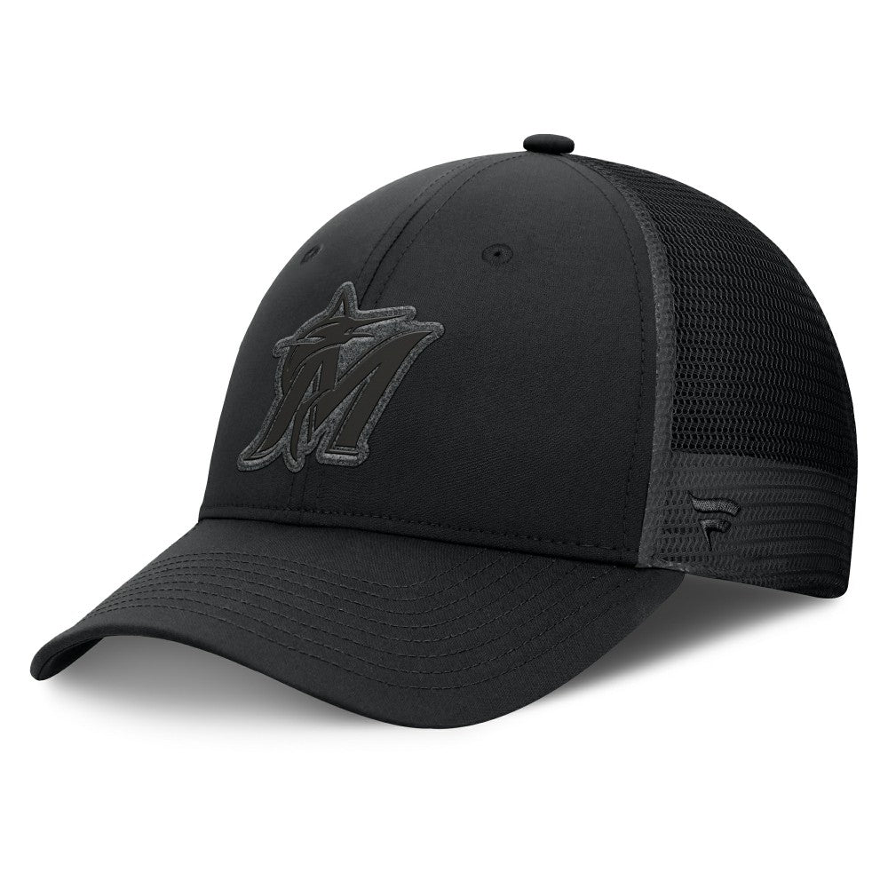 Miami Marlins Launch Adjustable Trucker Hat Black