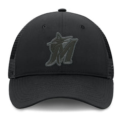 Miami Marlins Launch Adjustable Trucker Hat Black