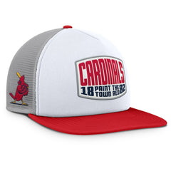 St. Louis Cardinals Cranked Foam Front Patch Trucker Adjustable Hat Gray/White