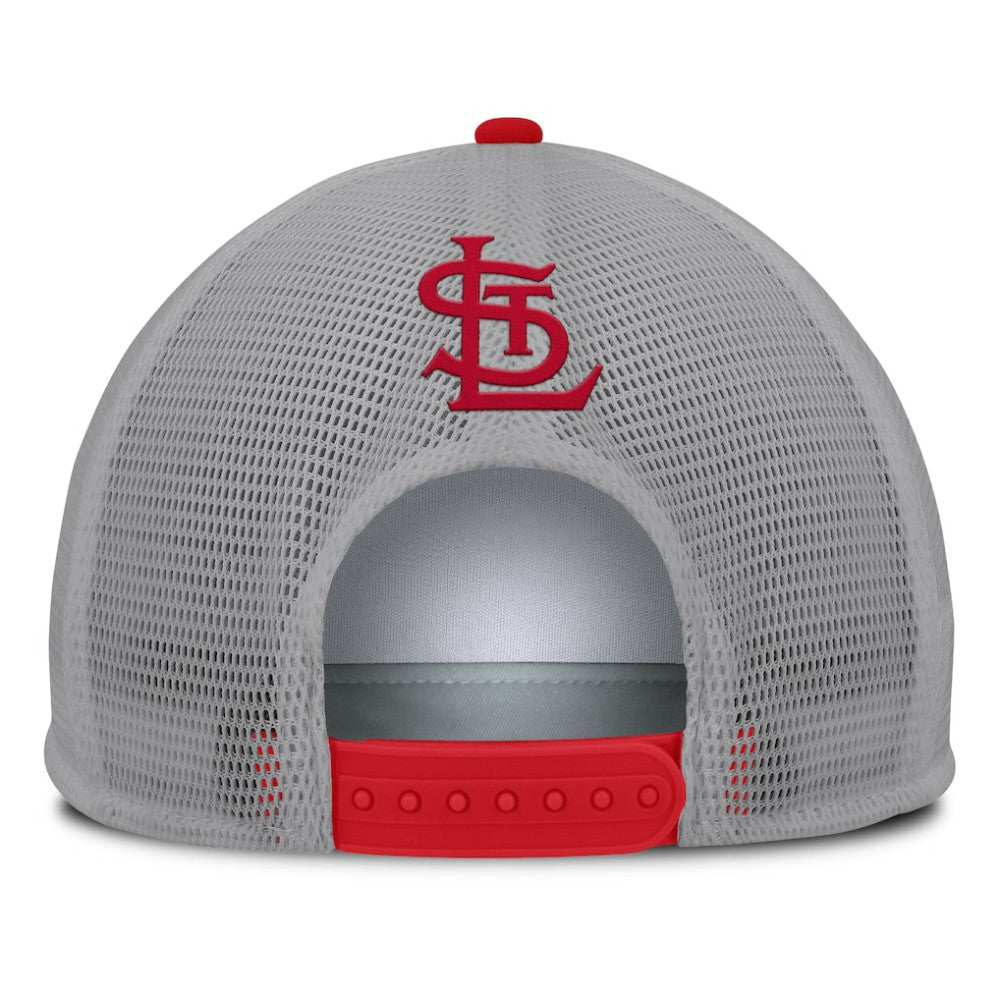 St. Louis Cardinals Cranked Foam Front Patch Trucker Adjustable Hat Gray/White