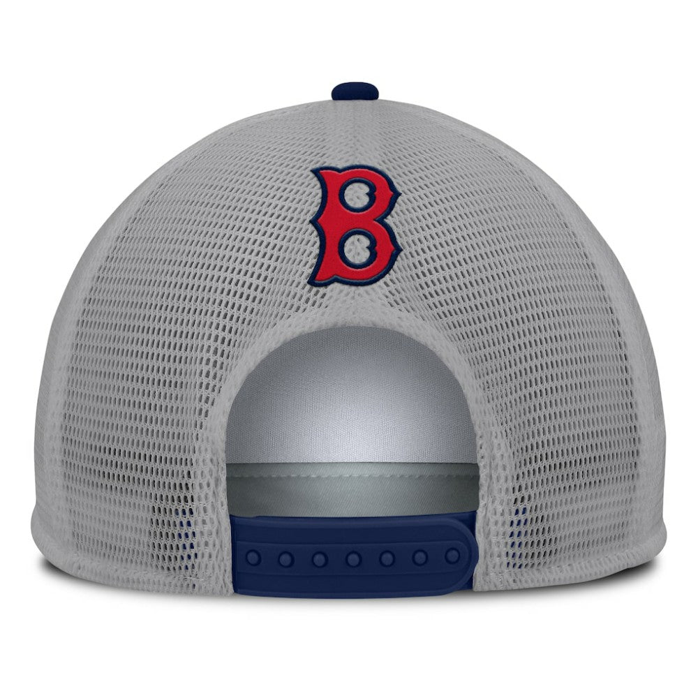 Boston Red Sox Cranked Foam Front Patch Trucker Adjustable Hat Gray/White