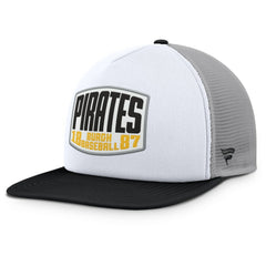 Pittsburgh Pirates Cranked Foam Front Patch Trucker Adjustable Hat Gray/White