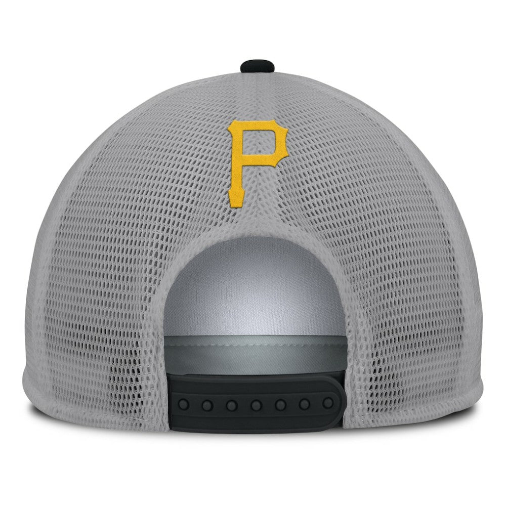 Pittsburgh Pirates Cranked Foam Front Patch Trucker Adjustable Hat Gray/White
