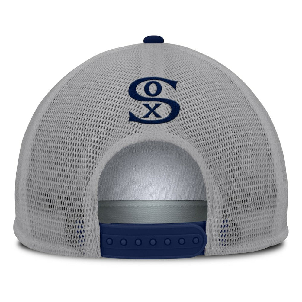Chicago White Sox Cranked Foam Front Patch Trucker Adjustable Hat Gray/White