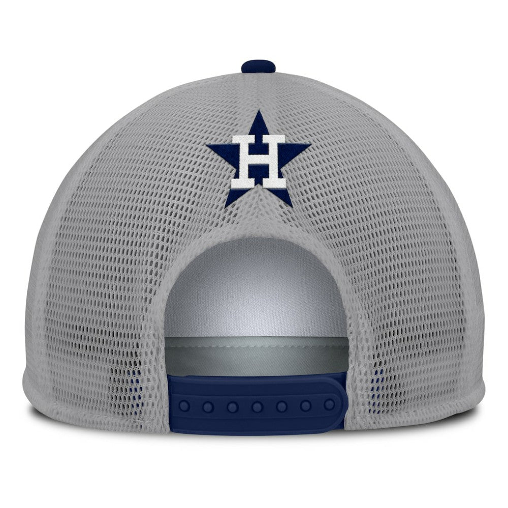 Houston Astros Cranked Foam Front Patch Trucker Adjustable Hat Gray/White