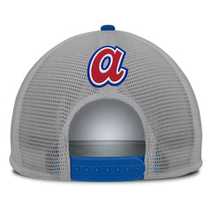 Atlanta Braves Cranked Foam Front Patch Trucker Adjustable Hat Gray/White