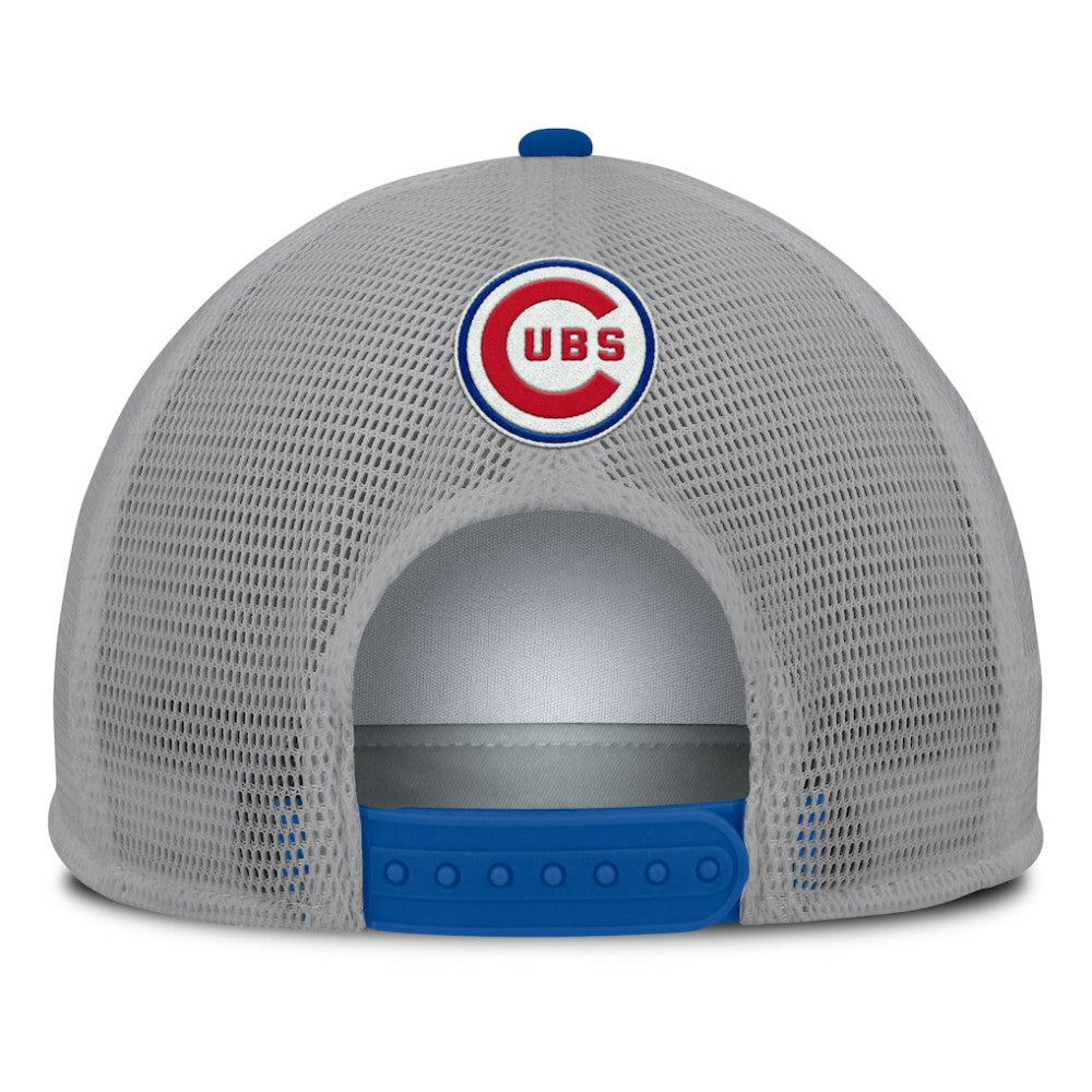 Chicago Cubs Cranked Foam Front Patch Trucker Adjustable Hat Gray/White