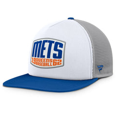 New York Mets Cranked Foam Front Patch Trucker Adjustable Hat Gray/White