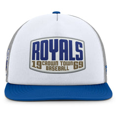 Kansas City Royals Cranked Foam Front Patch Trucker Adjustable Hat Gray/White