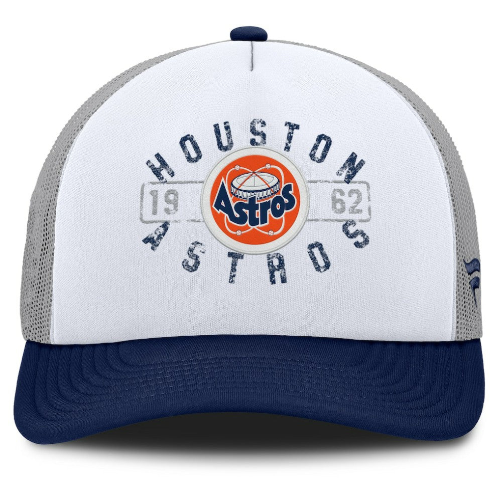 Houston Astros Designated A-Frame Foam Front Trucker Adjustable Hat White/Navy