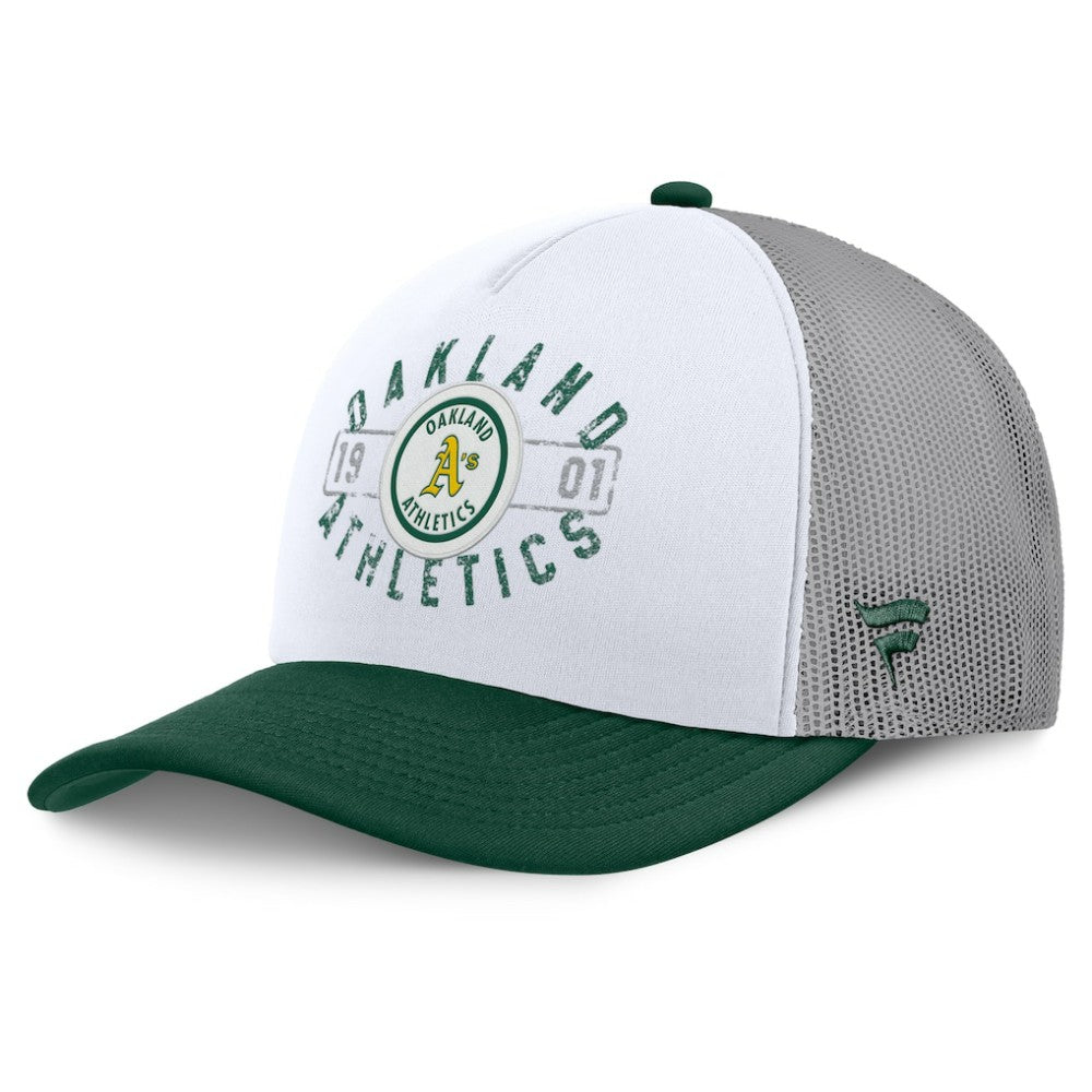 Athletics Designated A-Frame Foam Front Trucker Adjustable Hat White/Green