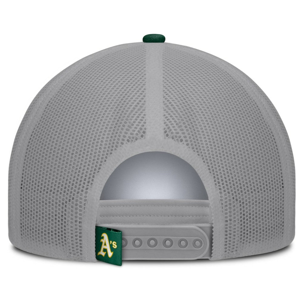 Athletics Designated A-Frame Foam Front Trucker Adjustable Hat White/Green