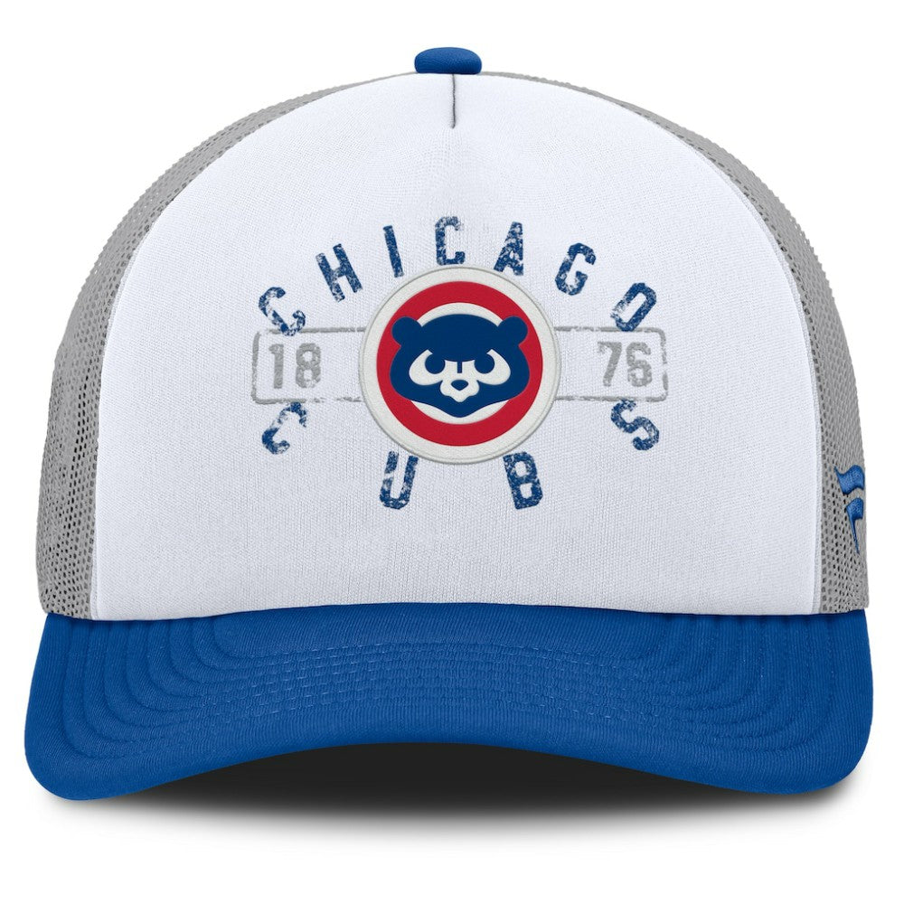 Chicago Cubs Designated A-Frame Foam Front Trucker Adjustable Hat White/Royal