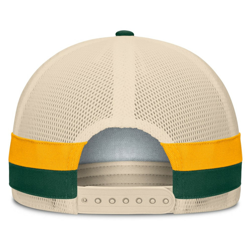 Athletics Inherited Side Stripe Trucker Adjustable Hat Green/Natural