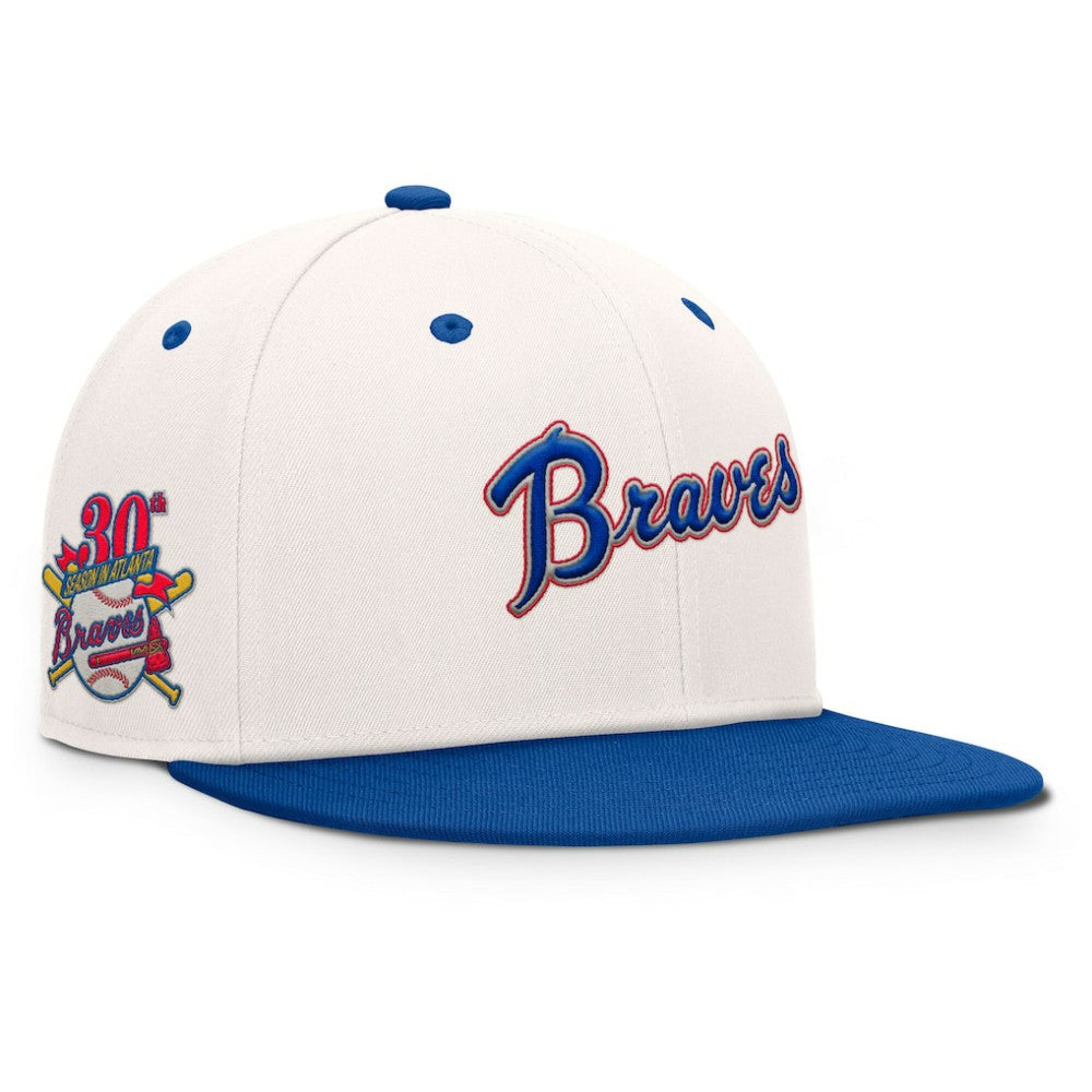 Atlanta Braves Unit Fitted Hat Cream/Royal