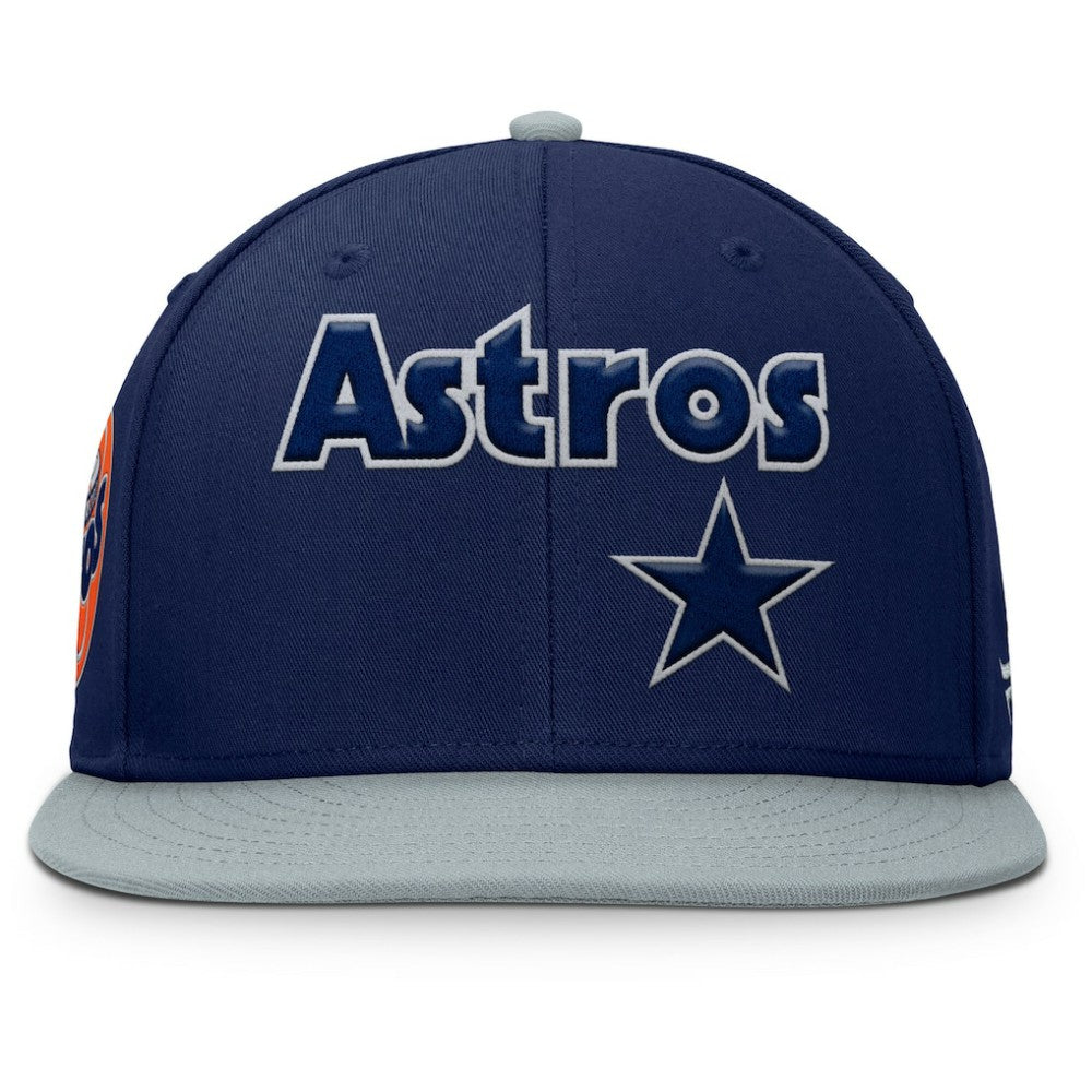 Houston Astros Yard Fitted Hat Navy/Gray