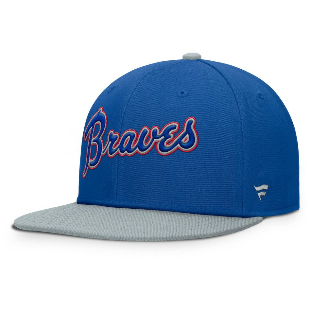 Atlanta Braves Yard Fitted Hat Royal/Gray
