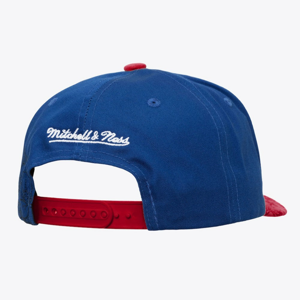 Washington Capitals Mitchell & Ness May Flowers Pro Crown Adjustable Hat - Blue/Red Hats