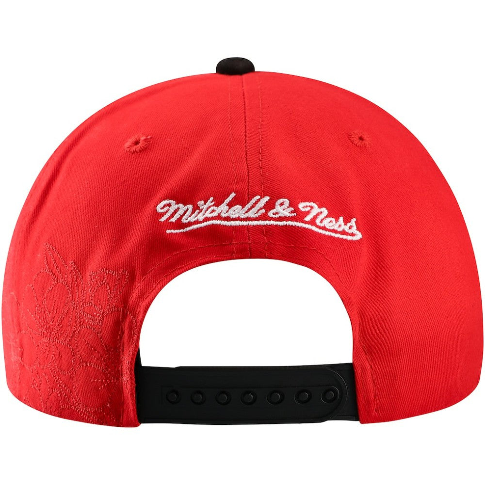 Detroit Red Wings Mitchell & Ness May Flowers Pro Crown Adjustable Hat - Red/Black Hats