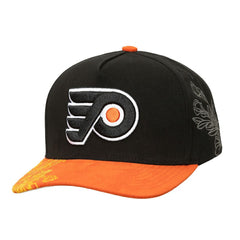 Philadelphia Flyers Mitchell & Ness May Flowers Pro Crown Adjustable Hat - Black/Orange Hats