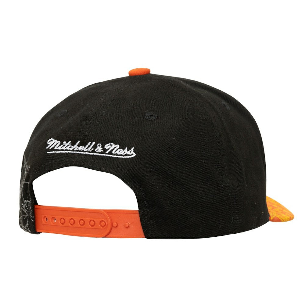 Philadelphia Flyers Mitchell & Ness May Flowers Pro Crown Adjustable Hat - Black/Orange Hats