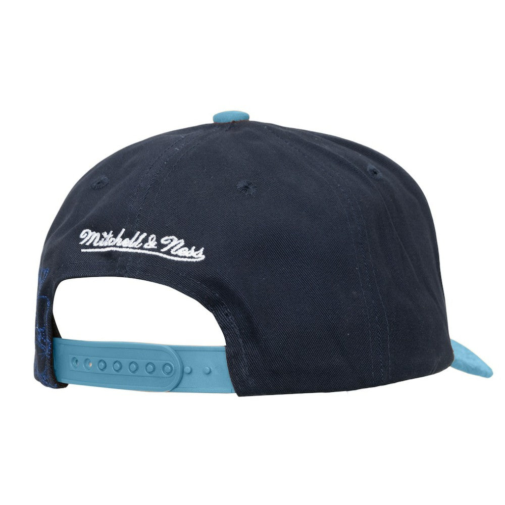 Seattle Kraken Mitchell & Ness May Flowers Pro Crown Adjustable Hat - Navy/Light Blue Hats