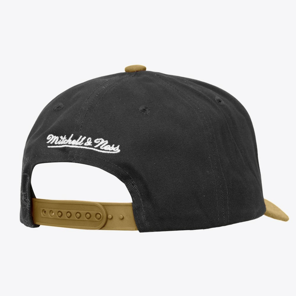 Vegas Golden Knights Mitchell & Ness May Flowers Pro Crown Adjustable Hat - Black/Gold Hats