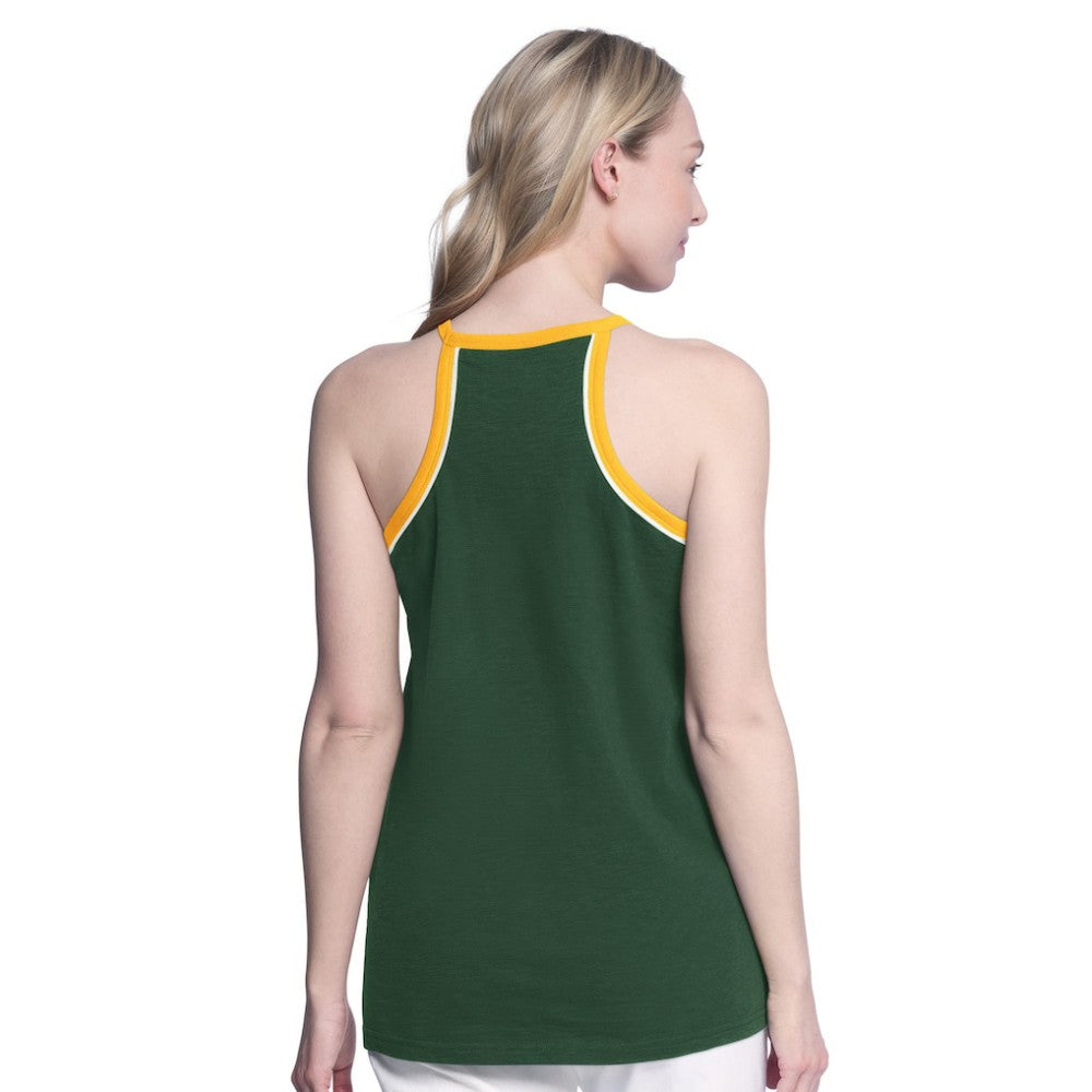 Athletics G-III 4Her by Carl Banks Women's Curveball Racerback Tank Top Green