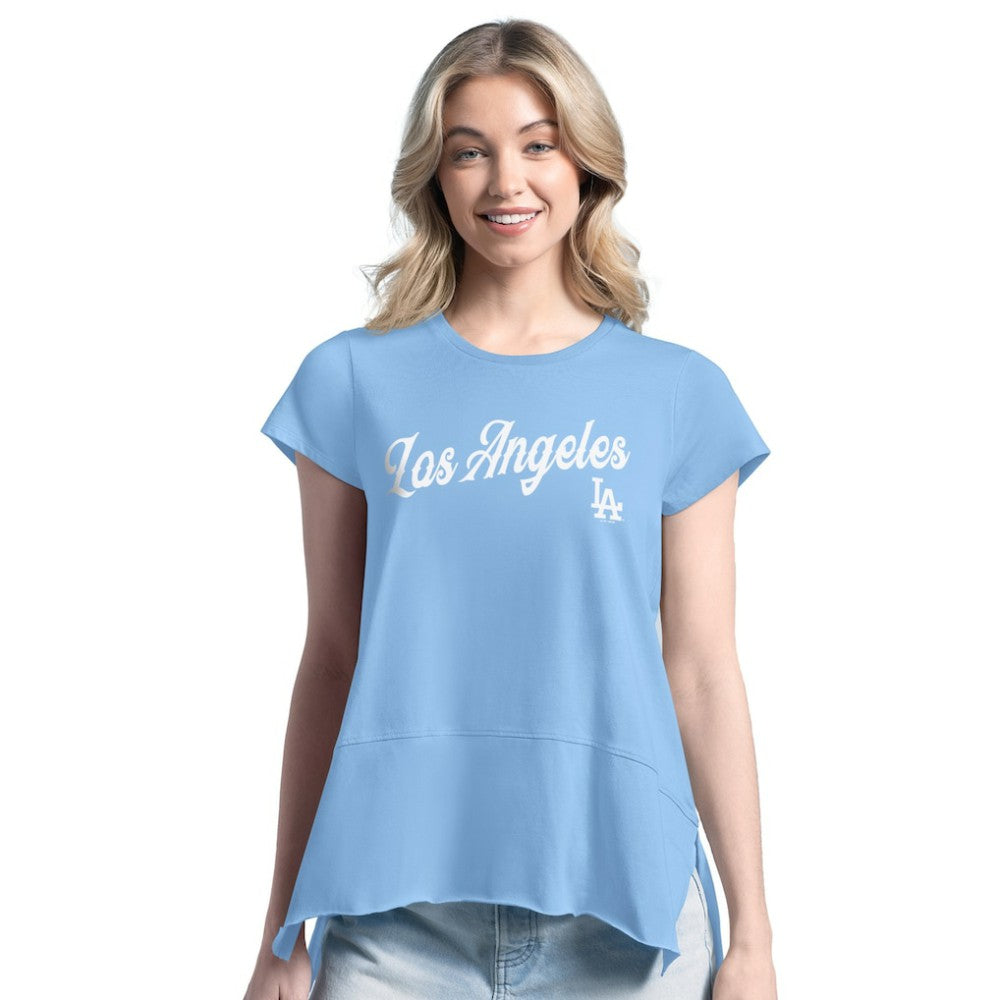 Los Angeles Dodgers Margaritaville Women's Gametime is Paradise T-Shirt Light Blue