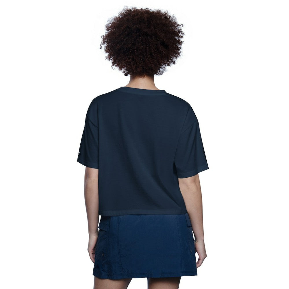 Houston Astros Starter Women's Play the Ball Boxy Cropped T-Shirt Navy