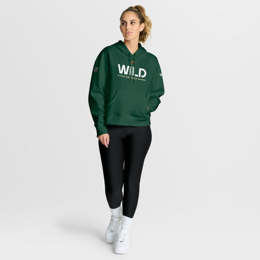 Minnesota Wild Fanatics Women's Authentic Pro Primary Pullover Hoodie - Green Hoodies
