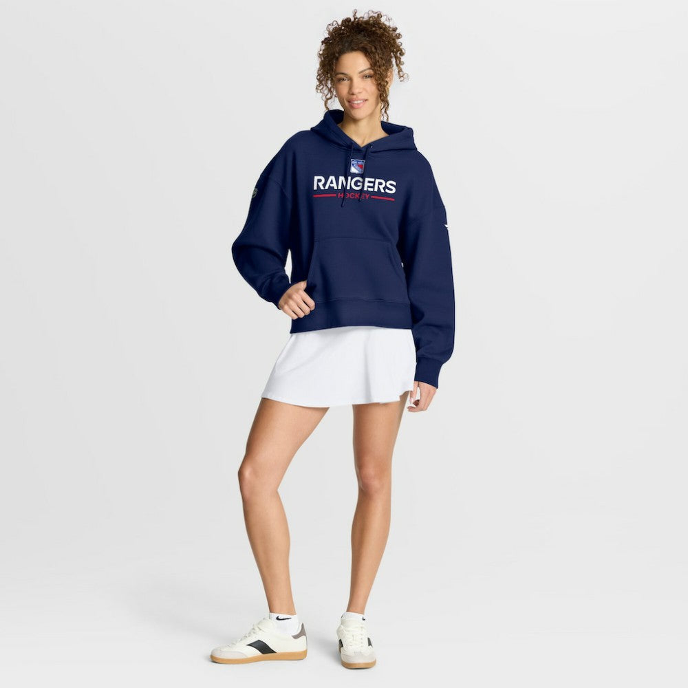 New York Rangers Fanatics Women's Authentic Pro Primary Pullover Hoodie - Navy Hoodies