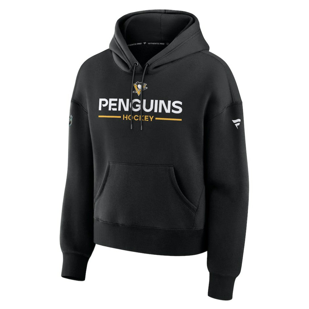 Pittsburgh Penguins Fanatics Women's Authentic Pro Primary Pullover Hoodie - Black Hoodies