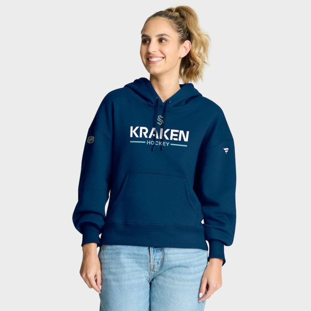 Seattle Kraken Fanatics Women's Authentic Pro Primary Pullover Hoodie - Deep Sea Blue Hoodies