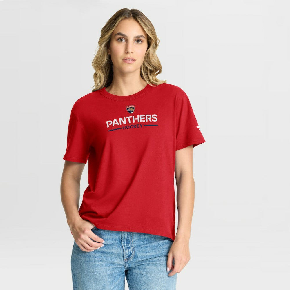 Florida Panthers Fanatics Women's Authentic Pro Primary T-Shirt - Red T-shirts