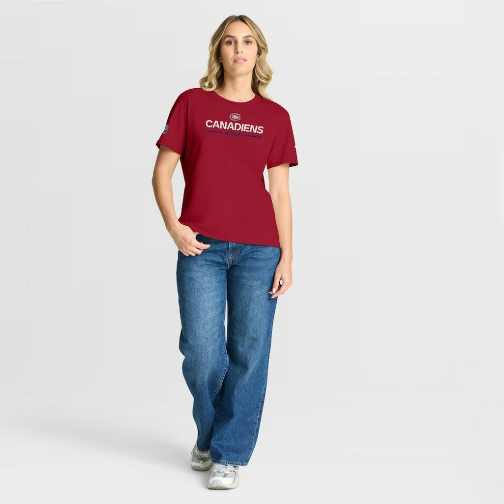 Montreal Canadiens Fanatics Women's Authentic Pro Primary T-Shirt - Red T-shirts