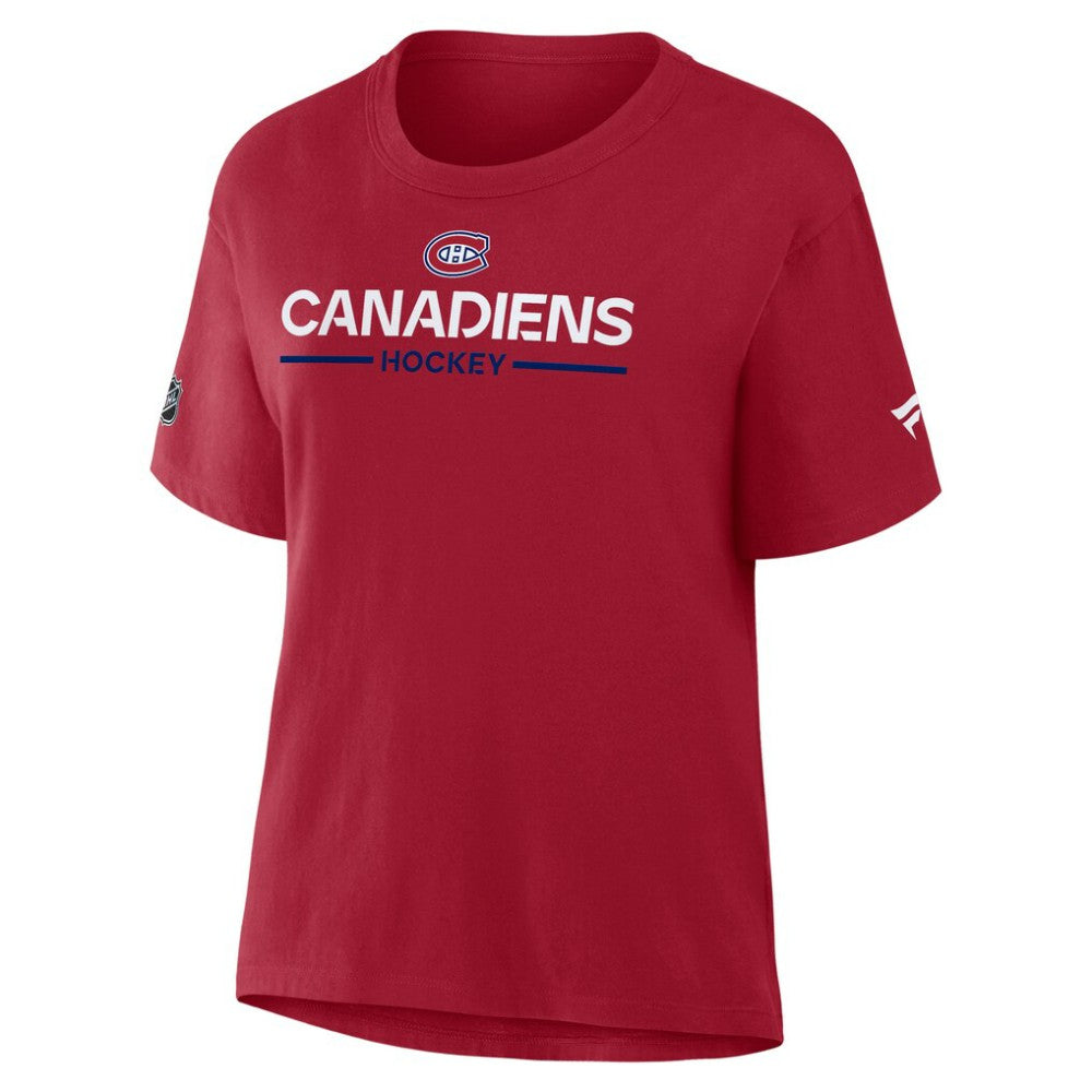Montreal Canadiens Fanatics Women's Authentic Pro Primary T-Shirt - Red T-shirts