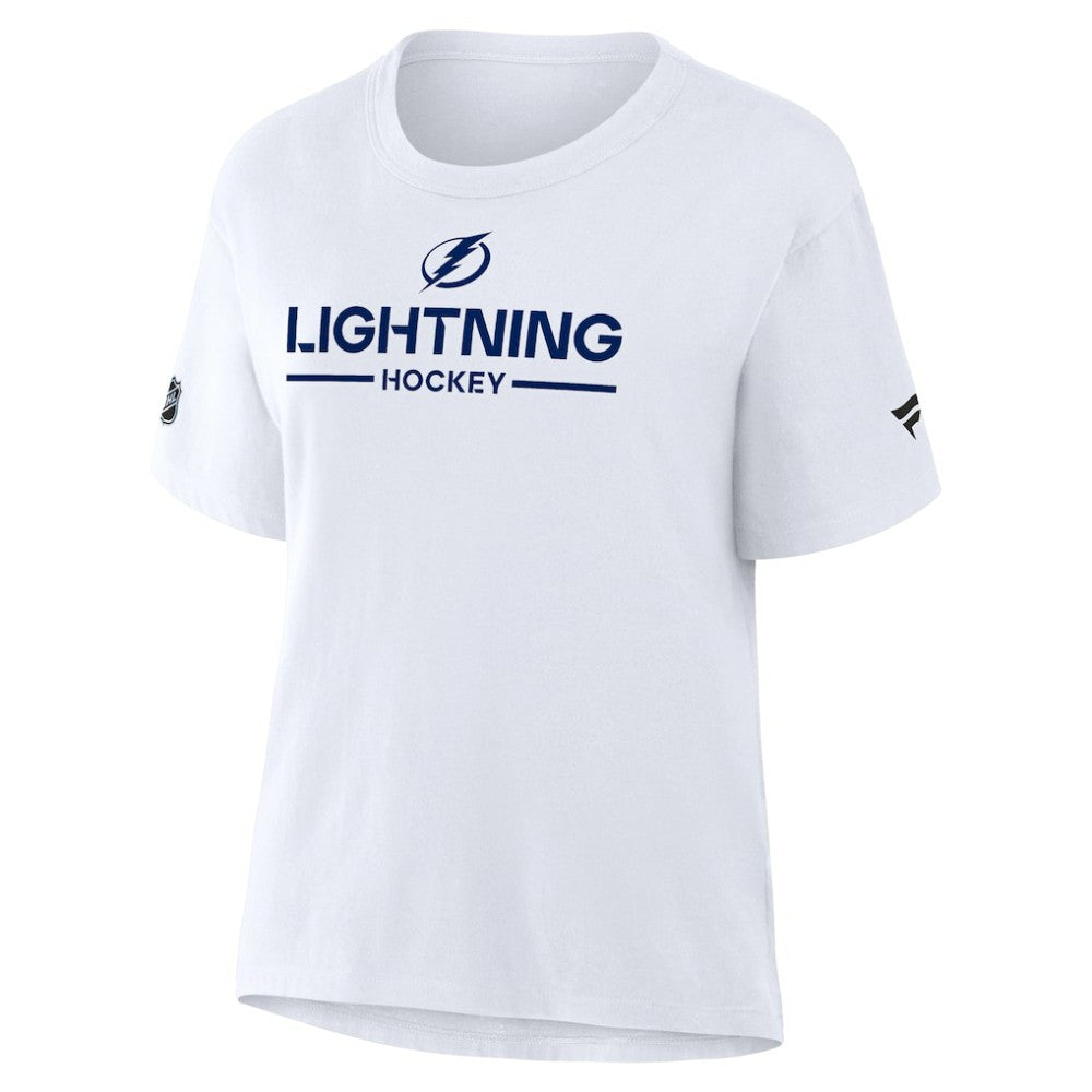 Tampa Bay Lightning Fanatics Women's Authentic Pro Primary T-Shirt - White T-shirts